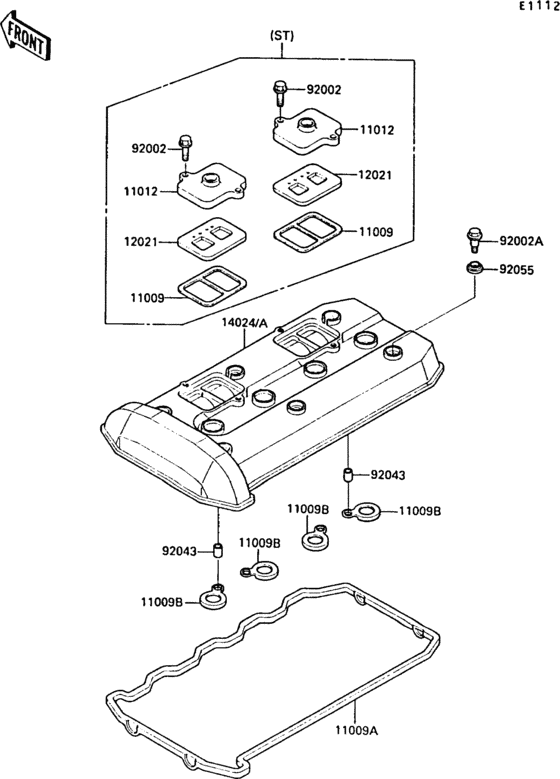 ZX1000 Крышка головки цилиндров
