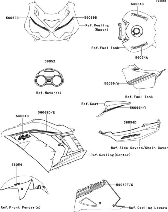 ZX1400 Decals(black)(edfa)