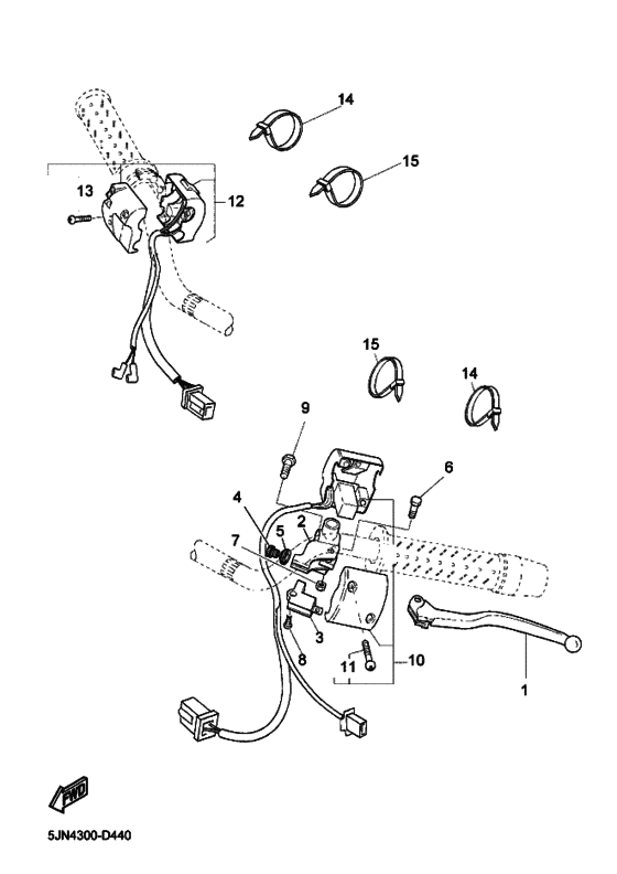 BT1100 Interruptor  manillar&palanc