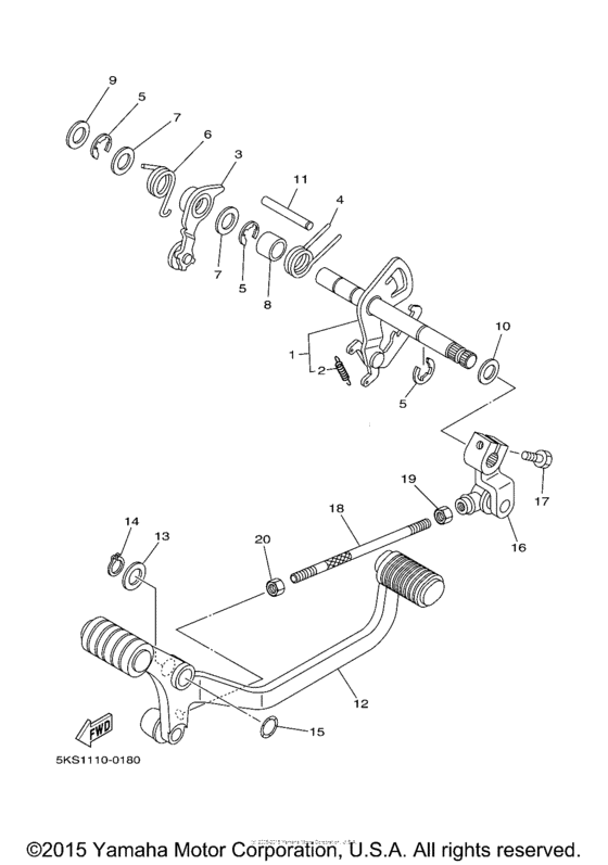 XVS1100ANC Вал переключения