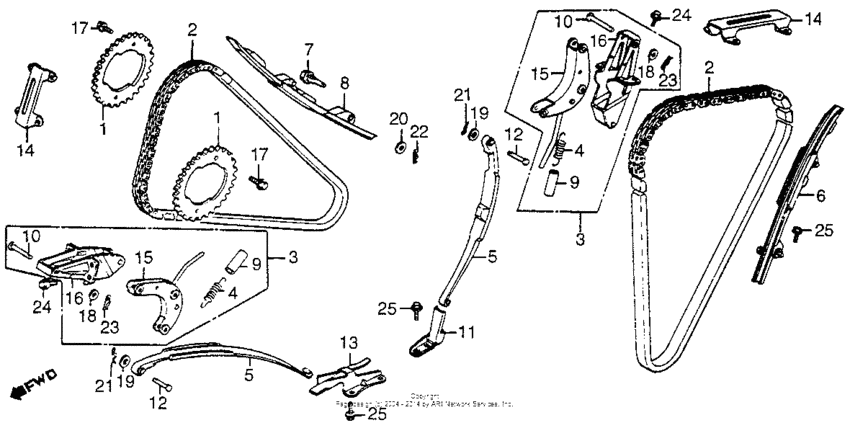 VF750C Cam chain + tensioner