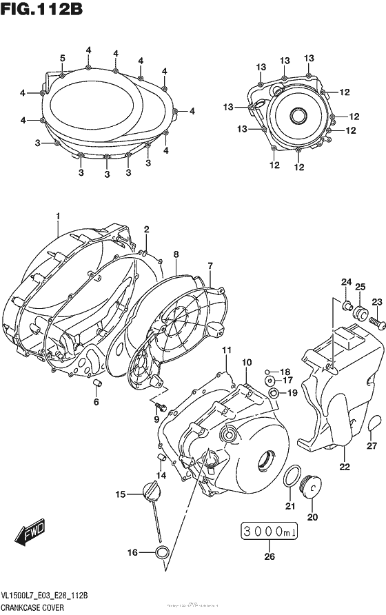 Crankcase Cover (Vl1500Bl7 E28)