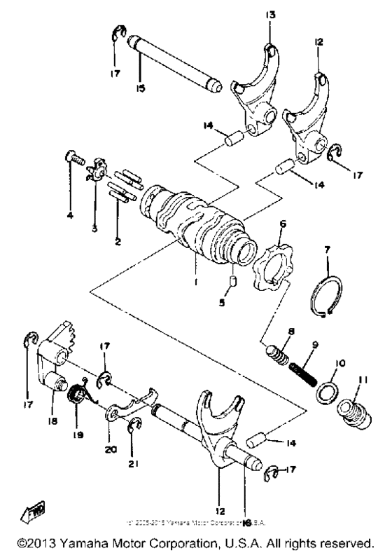 Shift cam - fork