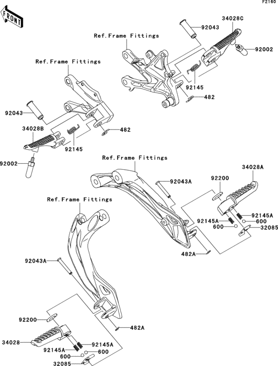 ZX1000 Подножки