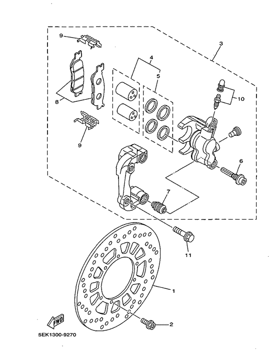 TW125 Front brake. caliper