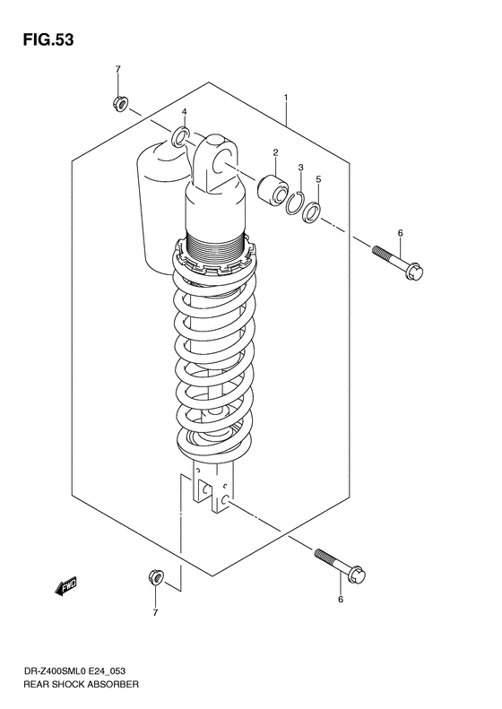 DR-Z400 Задние амортизаторы