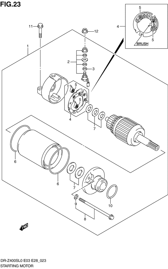 DR-Z400 Стартерный мотор