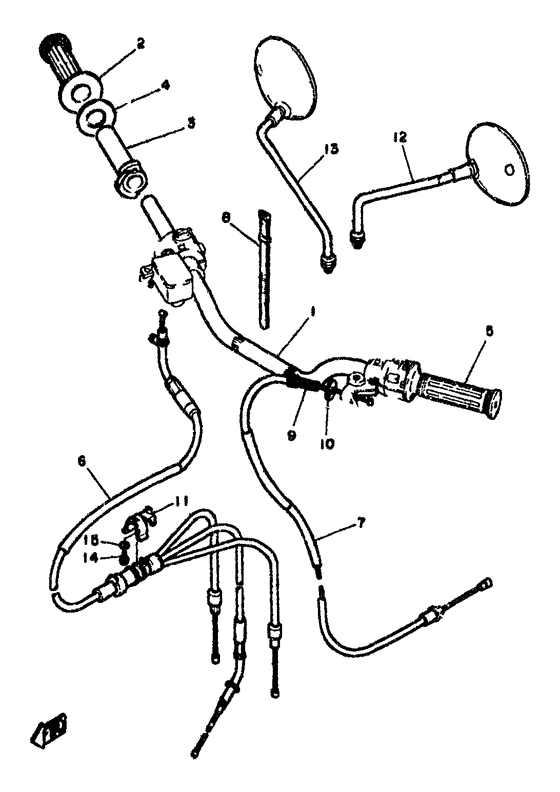 Handlebar. cable
