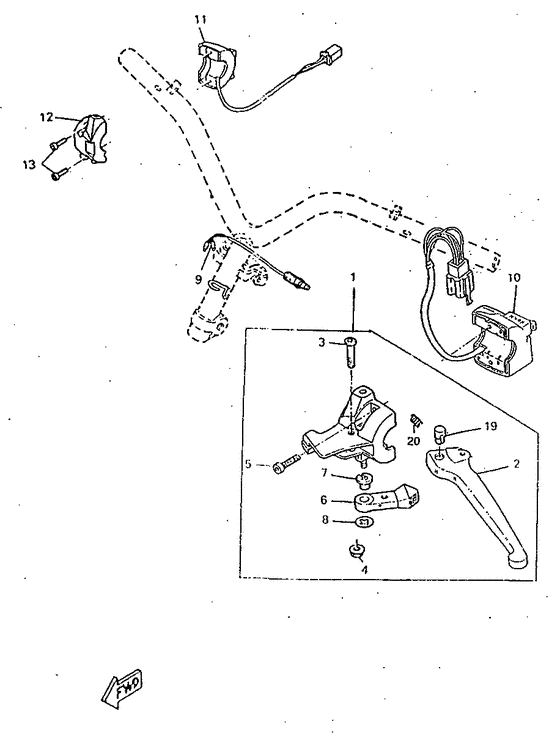 Handle switch. lever