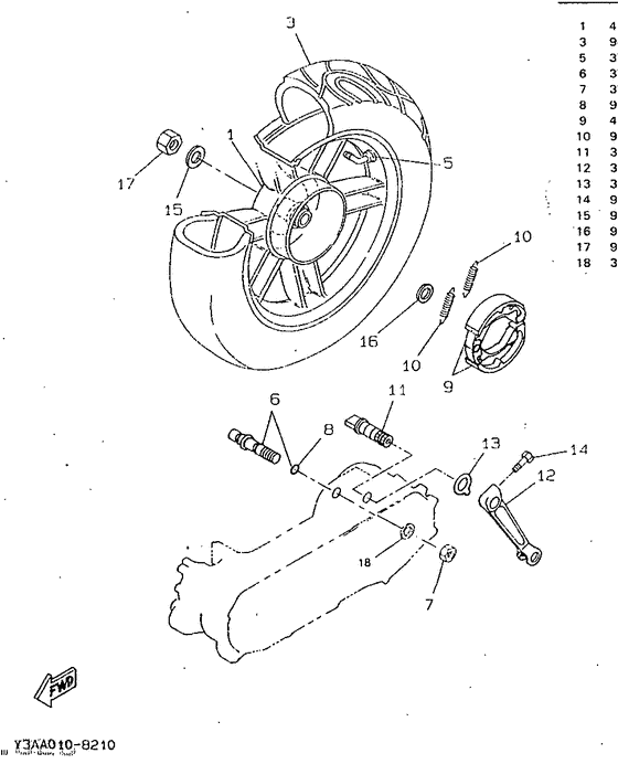 CW50 Переднее колесо