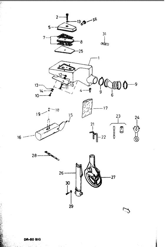 Air cleaner, toolsbox and cover front forks