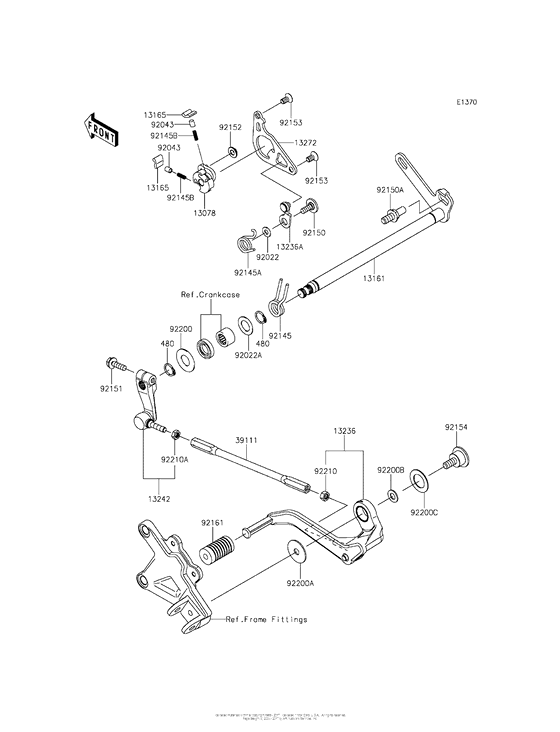 ZX1000 Механизм переключения передач