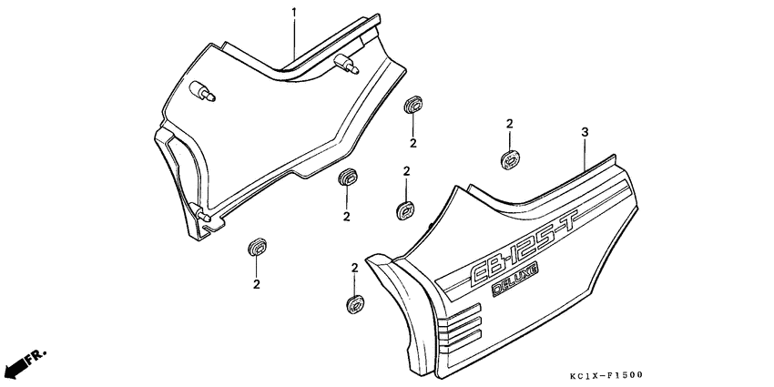 CB125T Боковая крышка