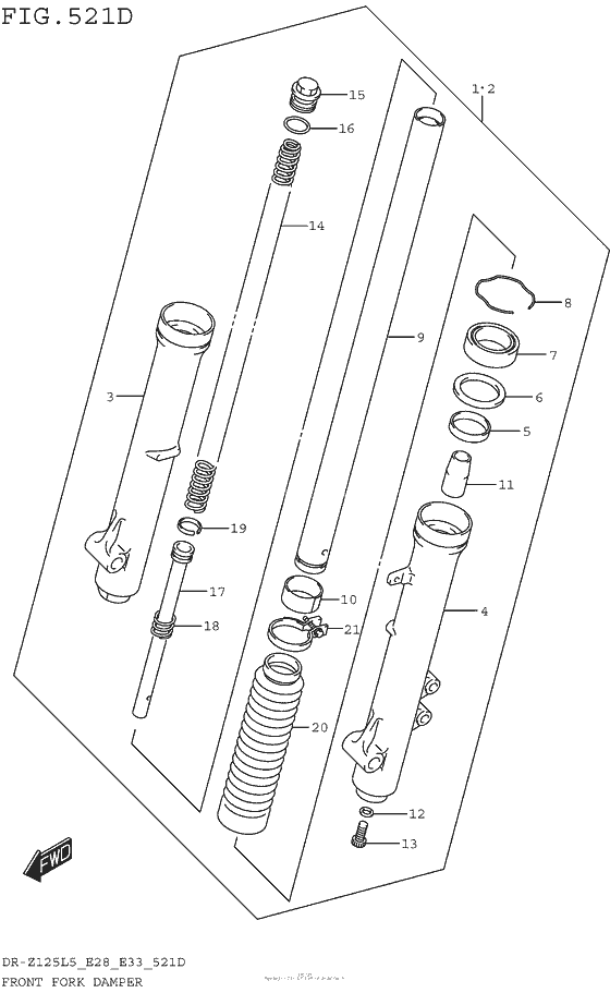 Front Fork Damper (Dr-Z125Ll5 E33)