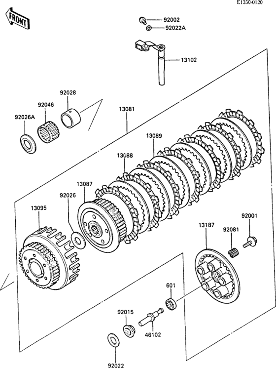 ZX600 Clutch(zx600ae051067-)