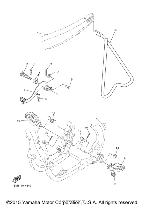 YZ250FFW Подножки