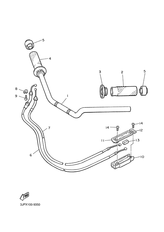 Steering handle. cable