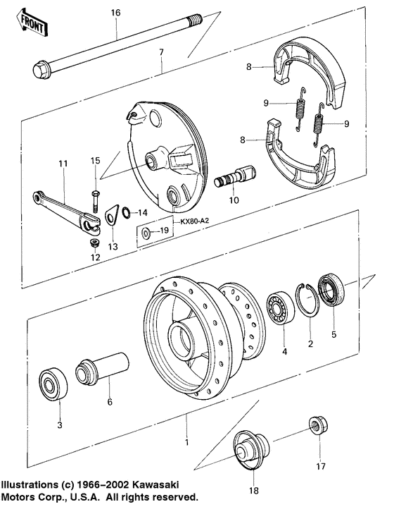 Front hub/brake