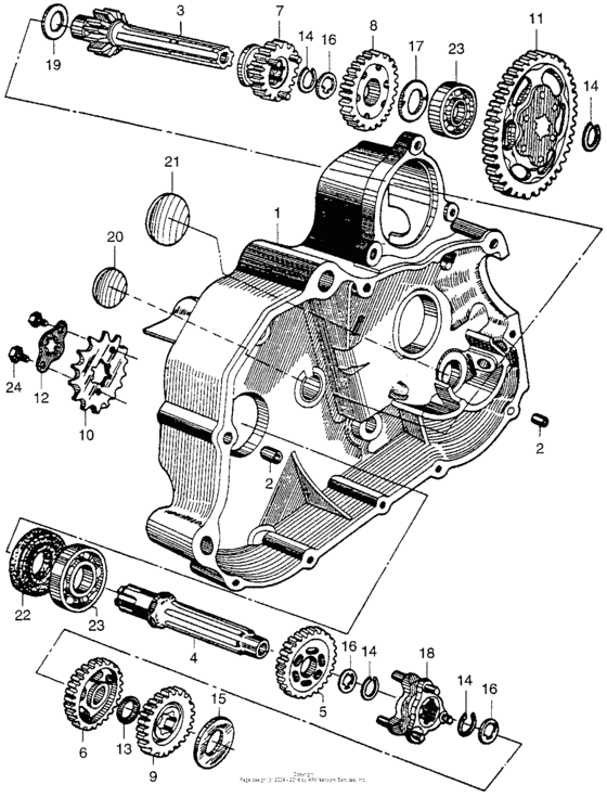 Transmission + left crankcase