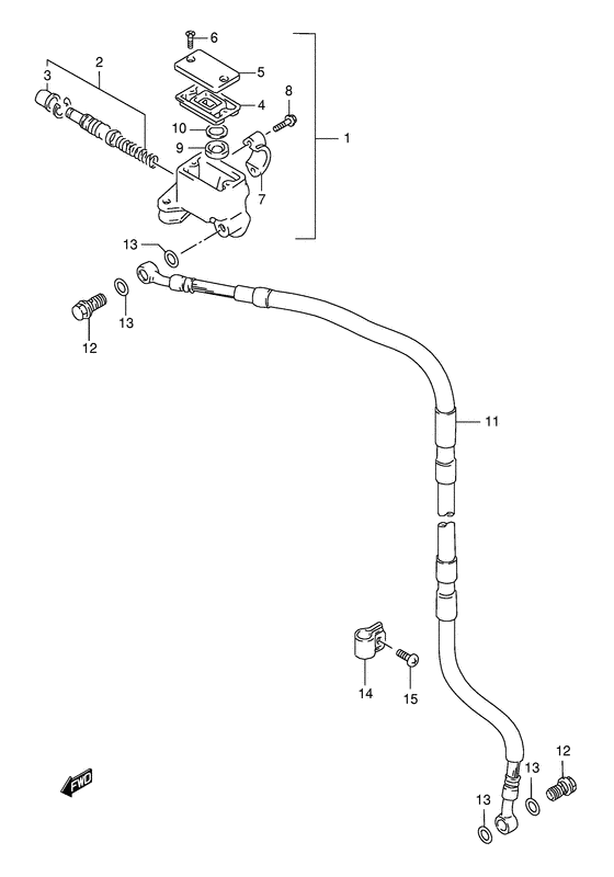 TS125 Передний тормозной цилиндр