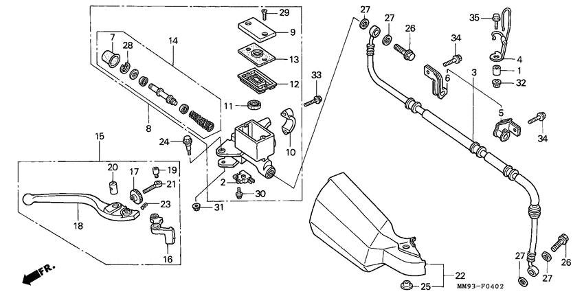 Fr. brake master cylinder