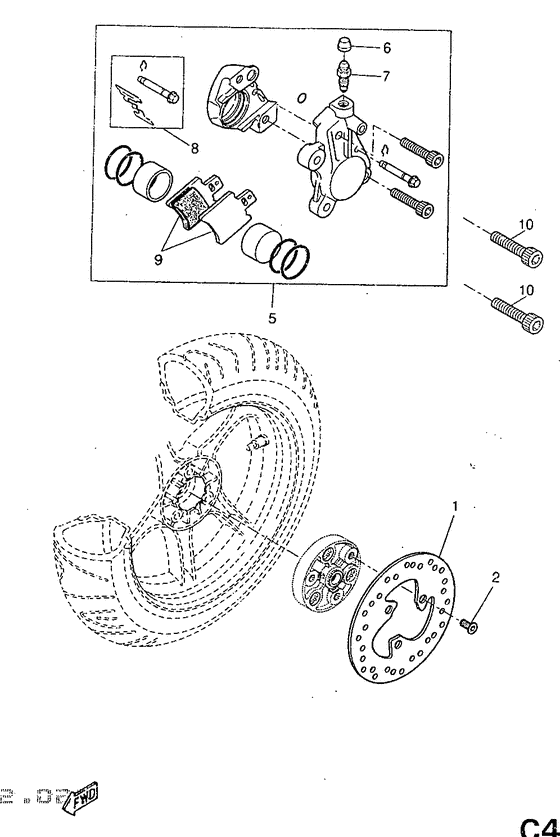YQ50 Hinterrad-bremssatel