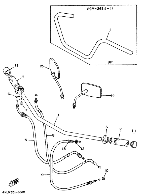 Steering handle. cable