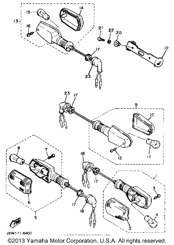 FZ600SC Поворотники