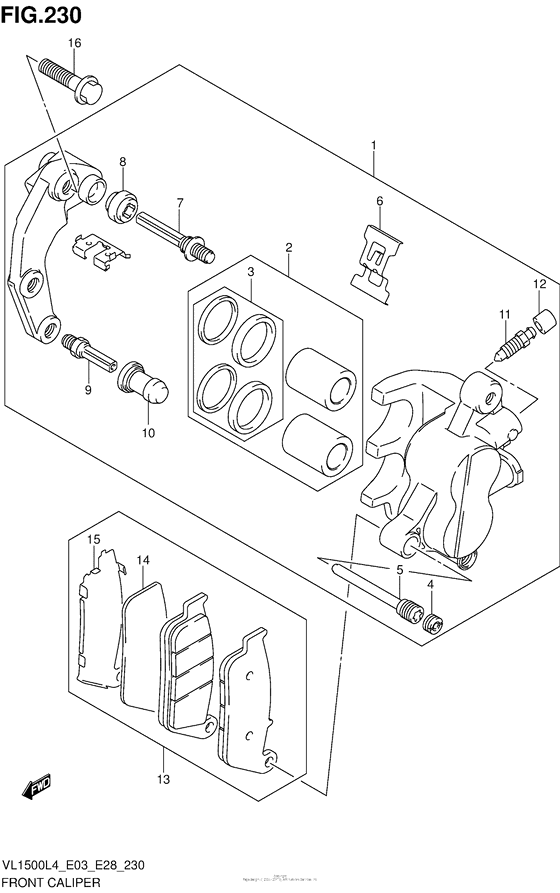Front Caliper (Vl1500L4 E33)