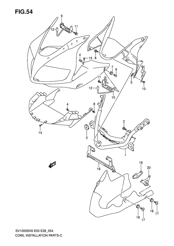 Cowling installation parts