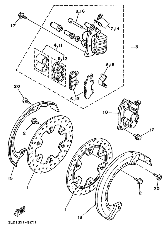Front brake. caliper