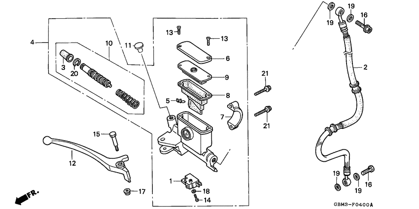 Fr. brake master cylinder