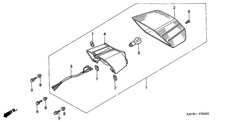 NX125 Taillight unit ass`y