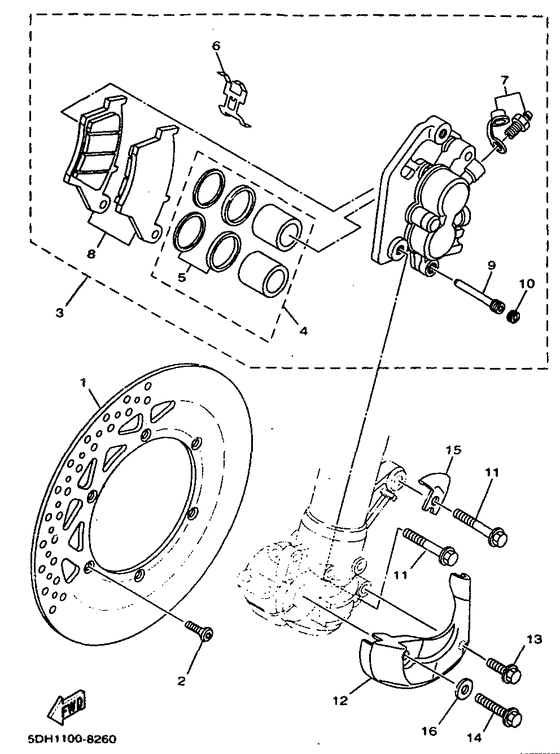 Front brake. caliper