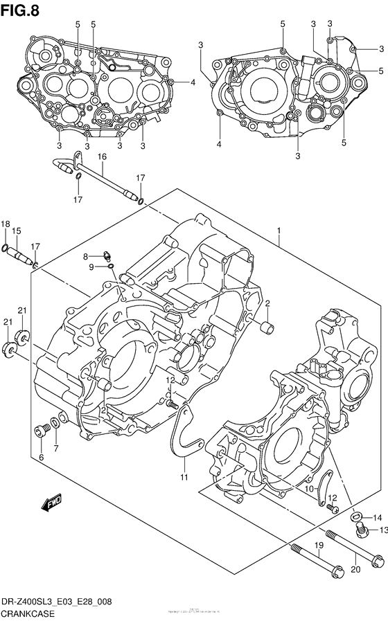 Crankcase (Dr-Z400Sl3 E28)