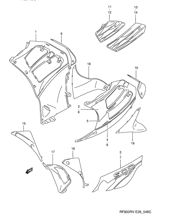 RF900 Under cowling body