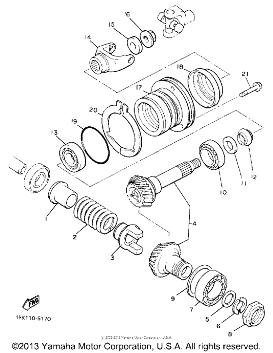 XVZ13DA Промежуточный ведущий вал