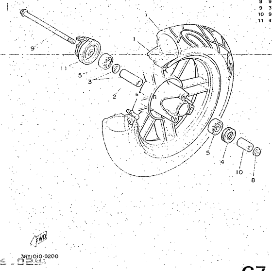CW50 Переднее колесо