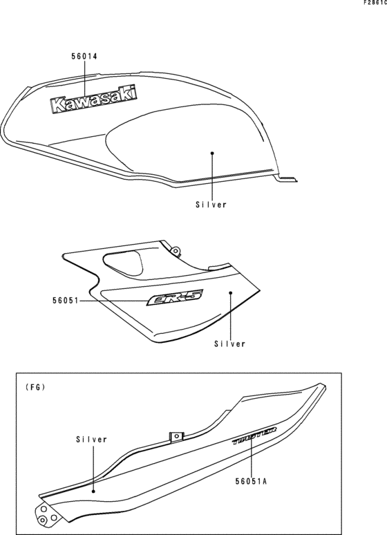 ER500 Decals(silver)(er500-b2)