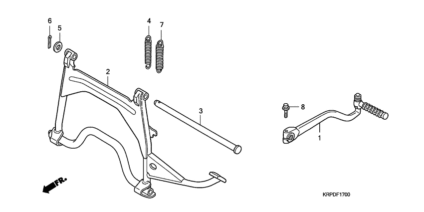 Kick starter arm/stand