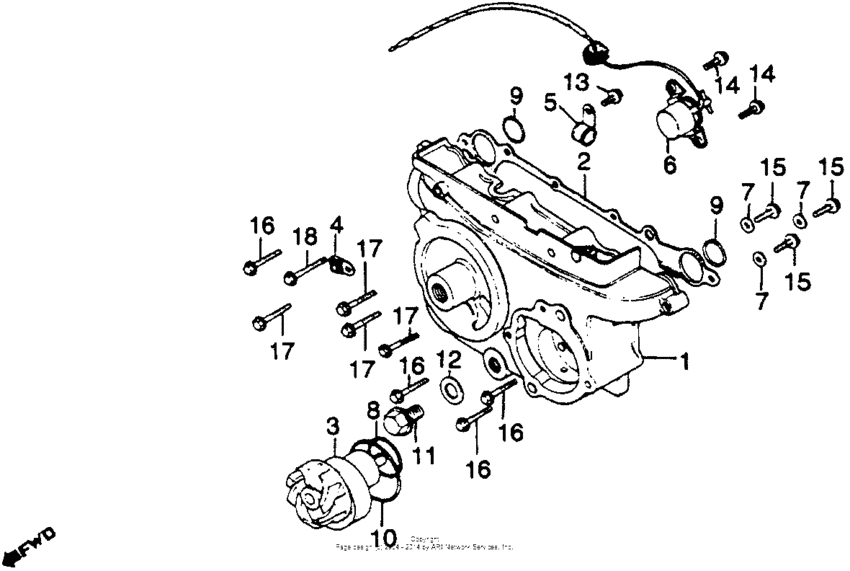 Transmission cover + water pump