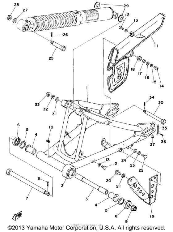 Rear arm - chain case