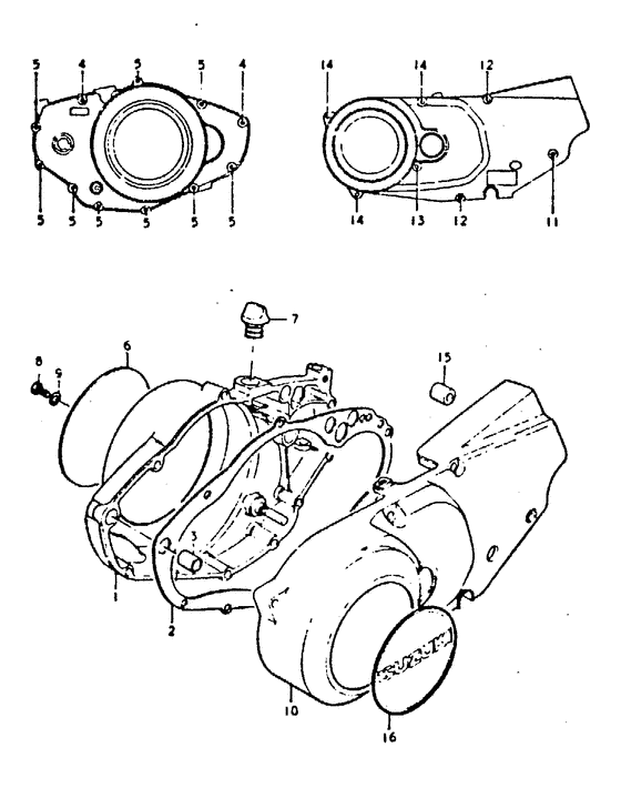 Crankcase cover ass`y  (v