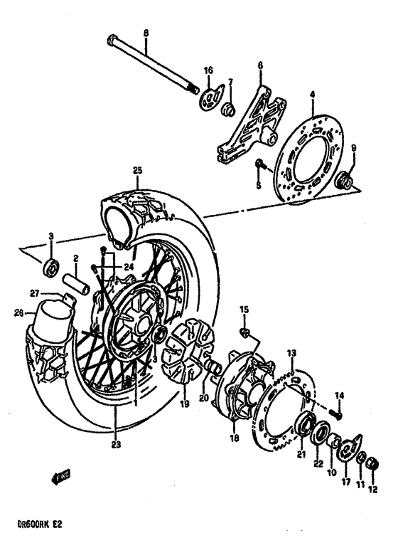 Rear wheel complete assy