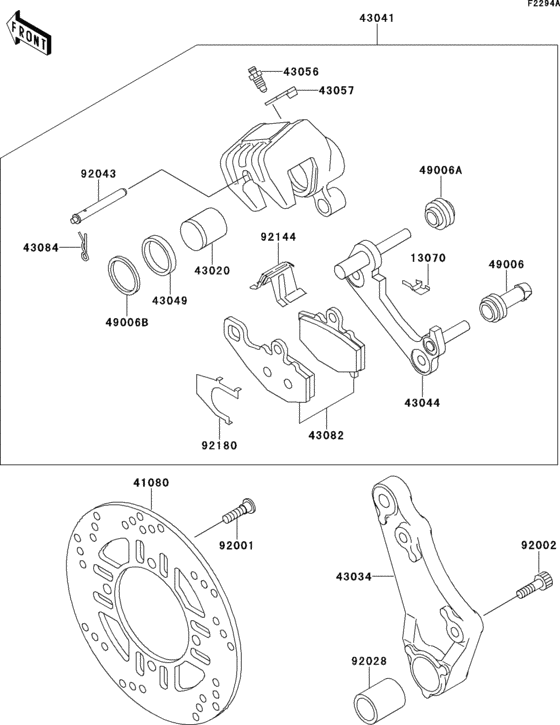 Rear brake(-zr550b-024010)
