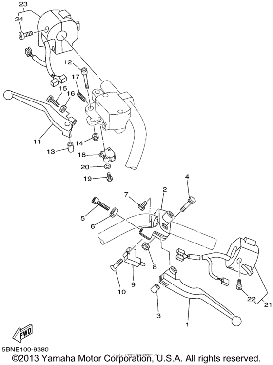 XVS650A Рулевые переключатели