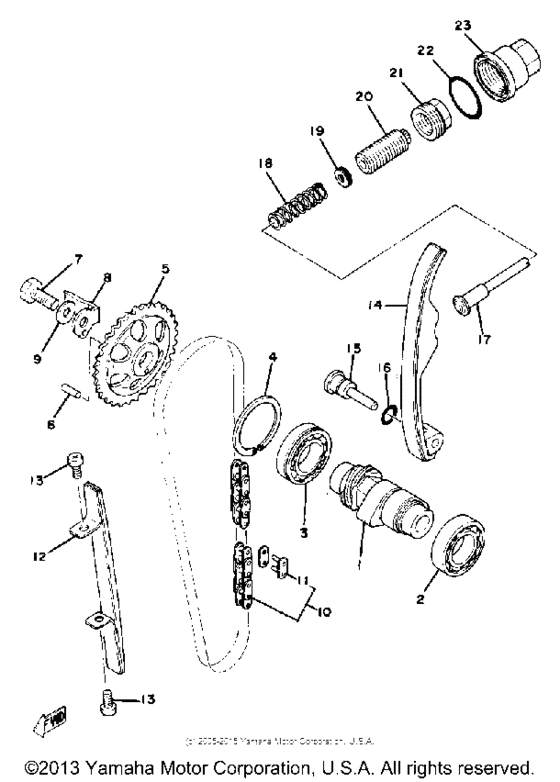 Camshaft - chain tensioner