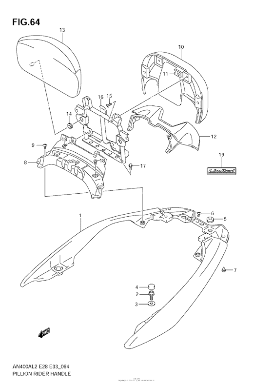 Pillion Rider Handle (An400Za L2 E28)
