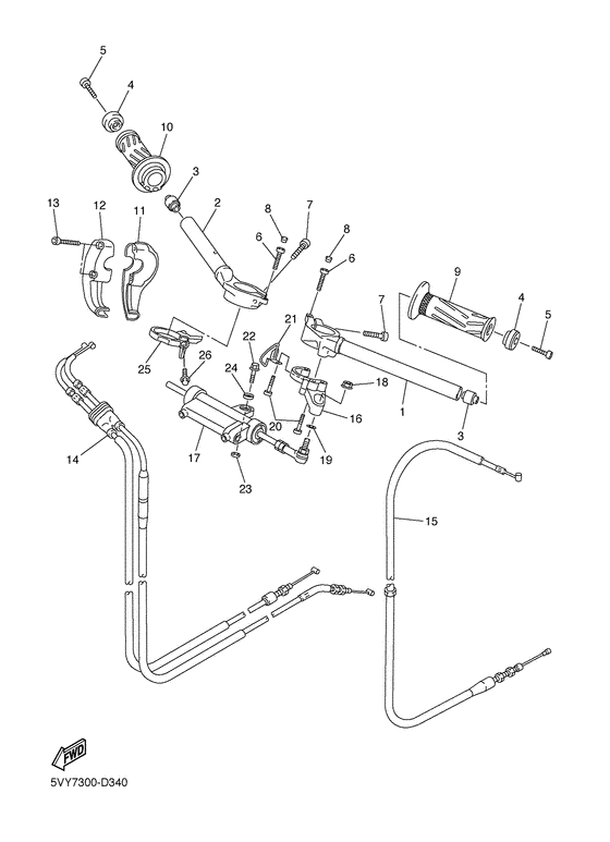 Steering handle & cable