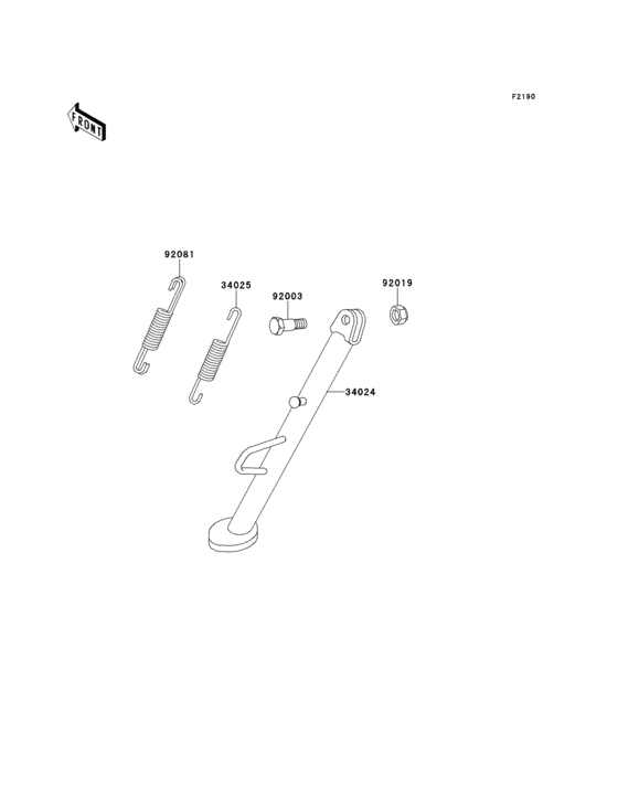 KLE500 Подножка